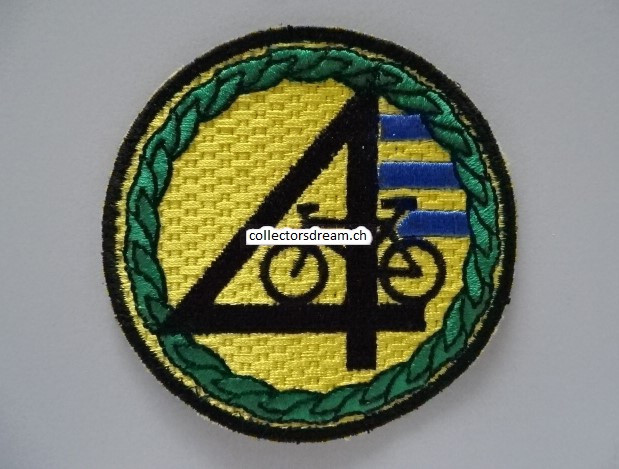 Patch / Stoffabzeichen Schweizer Armee Radfahrer Kp 4, blau