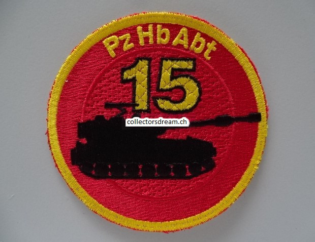 Patch / Stoffabzeichen Schweizer Armee Pz Hb Abt 15