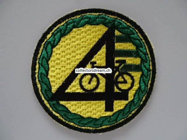 Patch / Stoffabzeichen Schweizer Armee Radfahrer Kp 4, grün