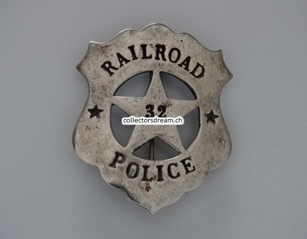 Metallabzeichen " Railroad Police "