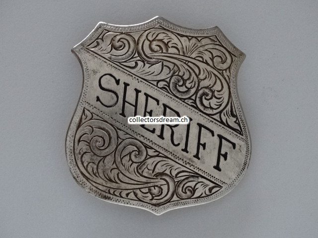 Metallabzeichen / Badge " Sheriff "