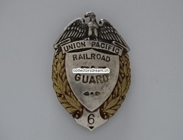 Metallabzeichen / Badge " Railroad Guard " Union Pacific