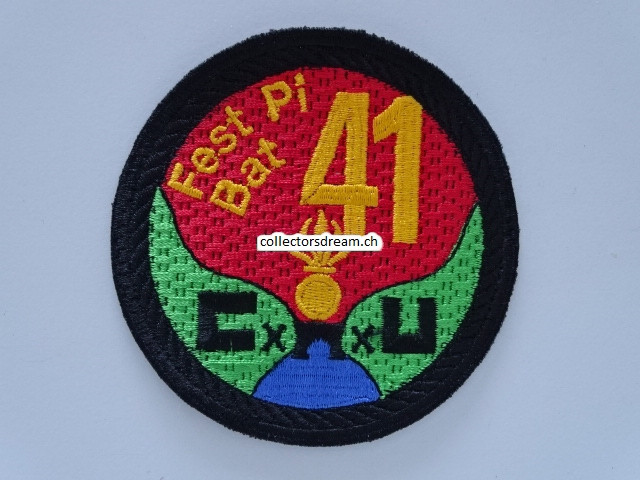 Patch / Stoffabzeichen Schweizer Armee Fest Pi Bat 41