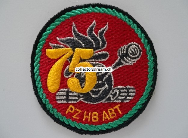 Patch / Stoffabzeichen Schweizer Armee PZ HB ABT 75
