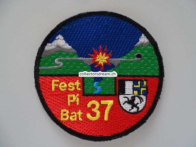 Patch / Stoffabzeichen Schweizer Armee Fest Pi Bat 37