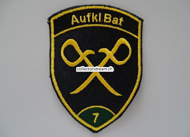 Patch / Stoffabzeichen Schweizer Armee Aufkl Bat 7 grün