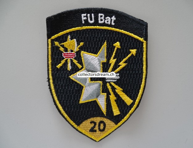 Patch / Stoffabzeichen Schweizer Armee FU Bat 20 gelb