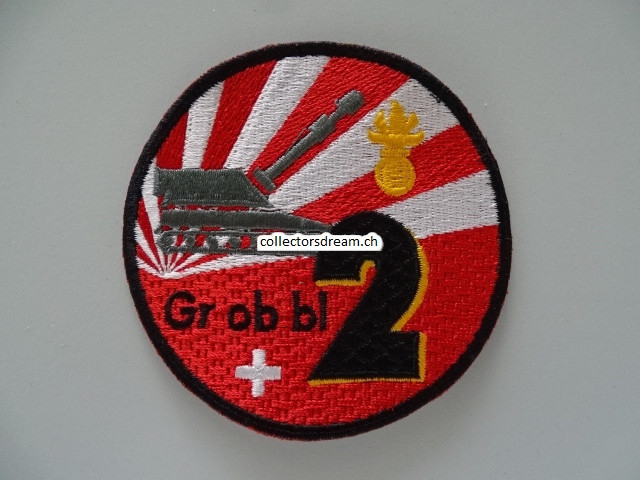 Patch / Stoffabzeichen Schweizer Armee Gr ob bl 2
