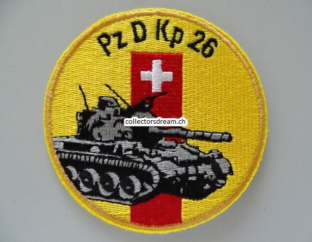 Patch / Stoffabzeichen Schweizer Armee Pz D Kp 26