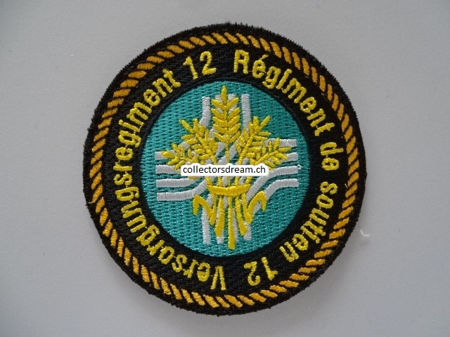 Patch / Stoffabzeichen Schweizer Armee Versorgungsregiment 12