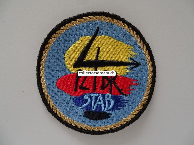 Patch / Stoffabzeichen Schweizer Armee PZ BR 4 STAB