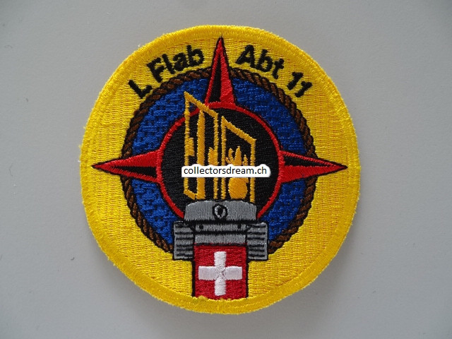 Patch / Stoffabzeichen Schweizer Armee L Flab Abt 11