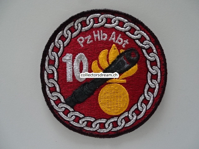 Patch / Stoffabzeichen Schweizer Armee Pz Hb Abt 10