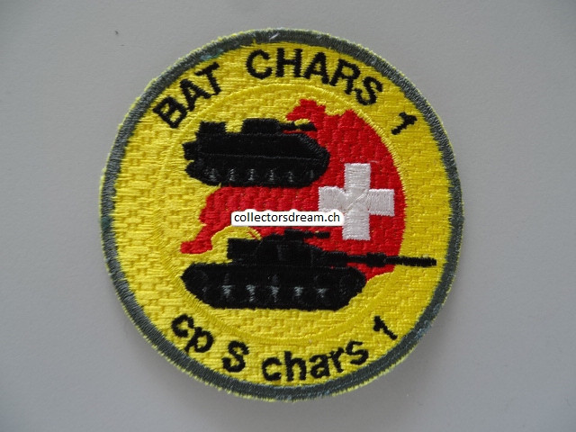 Patch / Stoffabzeichen Schweizer Armee BAT CHARS 1 cp S chars 1