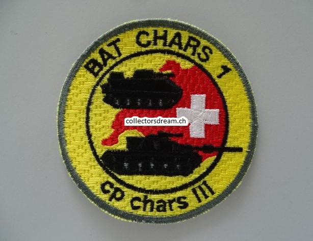 Patch / Stoffabzeichen Schweizer Armee BAT CHARS 1 cp chars III