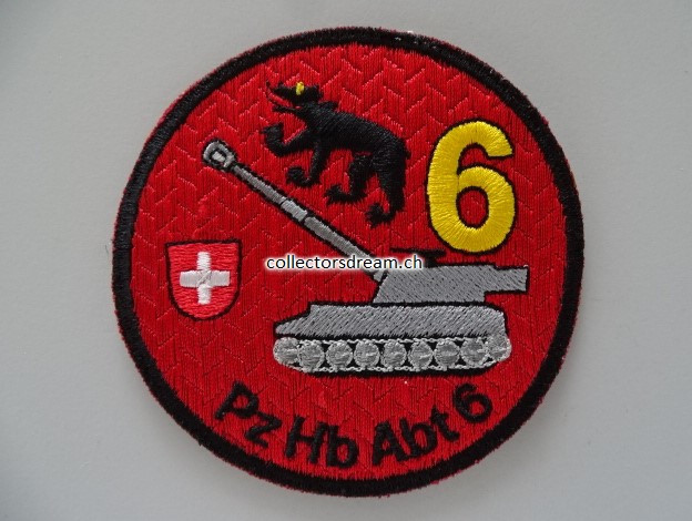 Patch / Stoffabzeichen Schweizer Armee Pz Hb Abt 6
