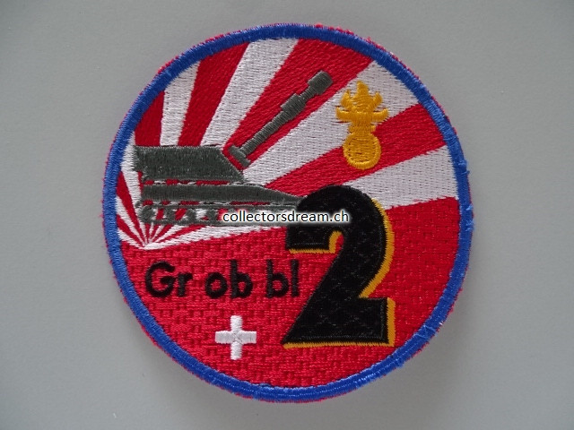 Patch / Stoffabzeichen Schweizer Armee Gr ob bl 2, blauer Ring