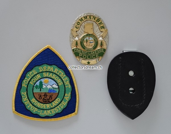 Dienstmarke/ Badge Commander Police Pinetop-Lakeside Arizona