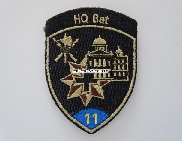Patch /Stoffabzeichen, Klett, HQ Bat 11, blau