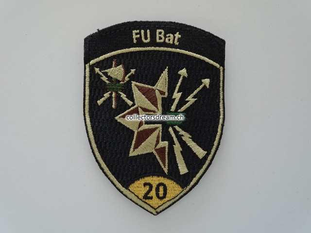 Patch /Stoffabzeichen, Klett, FU Bat 20, gelb