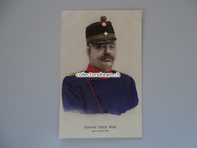 Militär Postkarte General Ulrich Wille