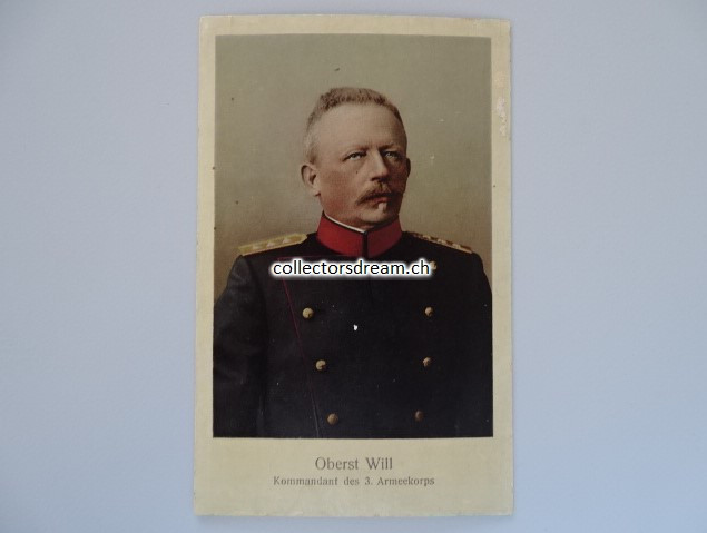 Militär Postkarte Oberst Will Kommandant des 3. Armeekorps