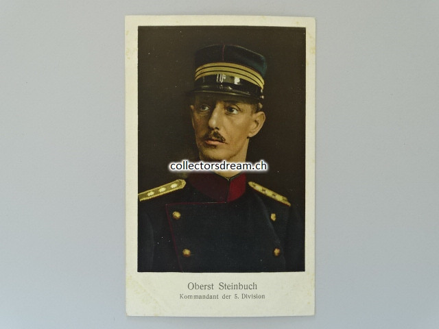 Militär Postkarte Oberst Steinbuch Kommandant der 5. Division