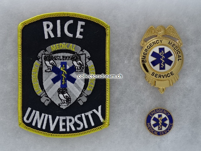 Dienstmarke - Badge EMS (Emergency Medical Services) Rice University