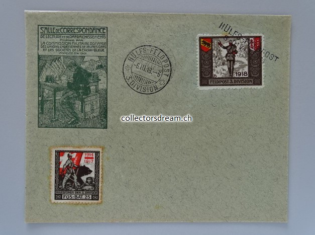 Soldatenmarken I. Weltkrieg auf Briefumschlag / Couvert