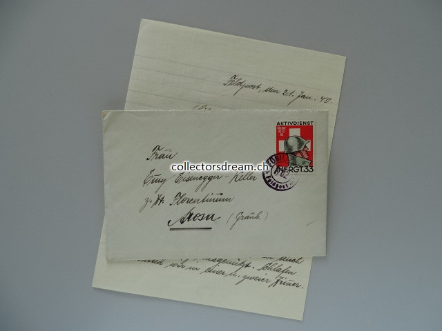 Soldatenmarke 2. Weltkrieg auf Briefumschlag / Couvert