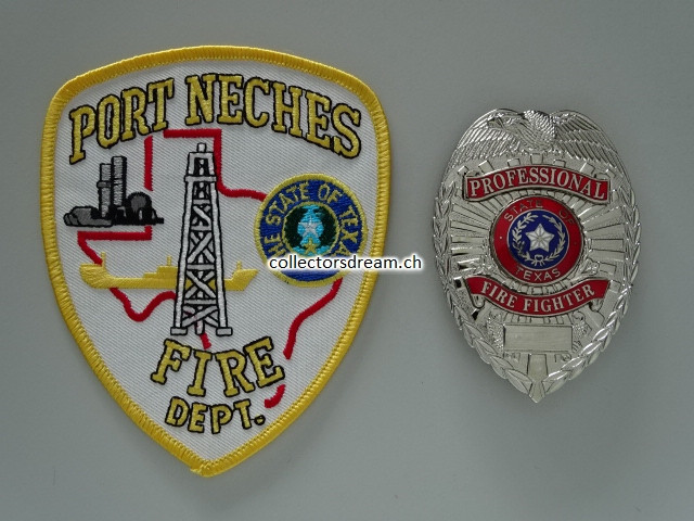 Metall Badge - Dienstmarke Professional Fire Fighter State of Texas