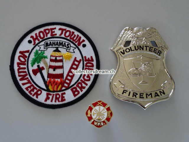 Metall Badge - Dienstmarke Volunteer Fireman