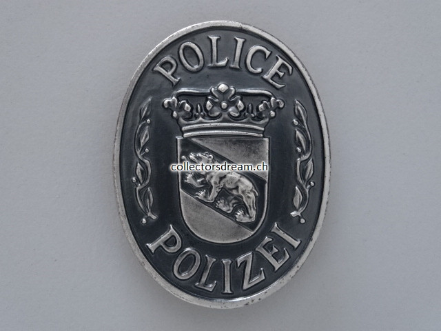 Alte Metall Dienstmarke Polizei-Police Kapo Bern verwendet von 1954 bis 1987