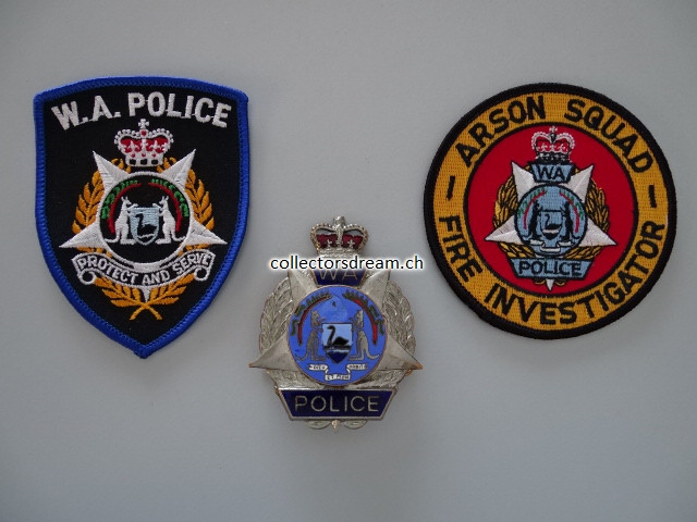 Badge - Metallabzeichen Police Fire Investigator Australien