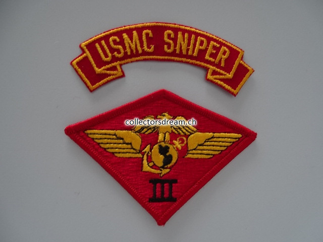 Stoffabzeichen / Patch Set U.S.M.C. 3rd. Marine Air Wing