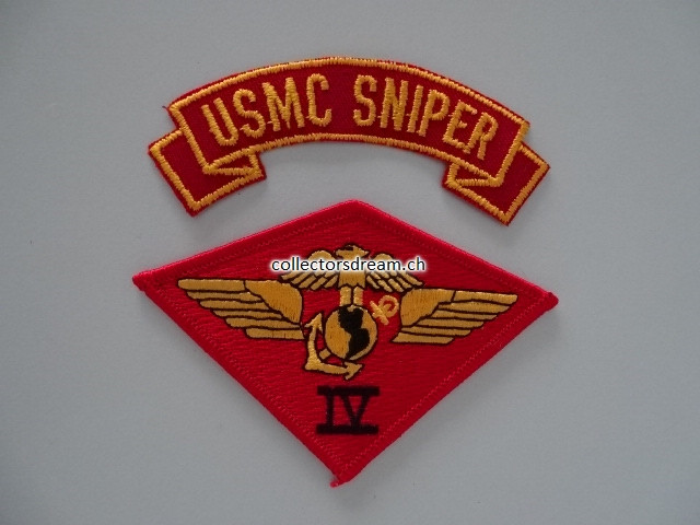 Stoffabzeichen / Patch Set U.S.M.C. 4th. Marine Air Wing