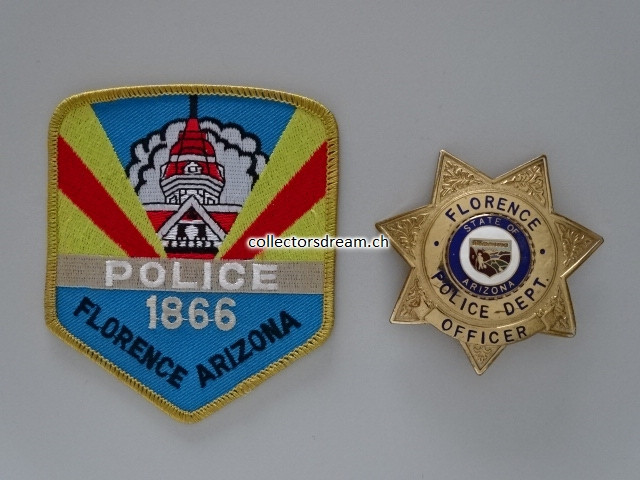 Police Badge Police Dept. Florence State Arizona