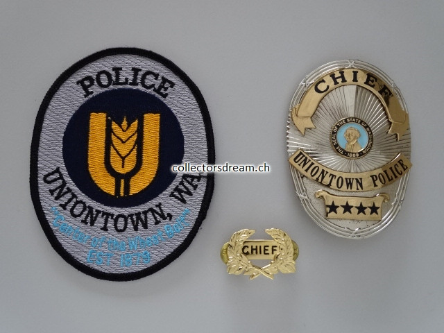 Police Badge Chief of Uniontown State Washington