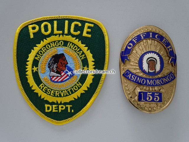 Police Officer Badge Morongo Indian Reservation California