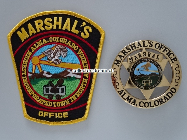 Metall Badge Marshal's Office Alma State Colorado