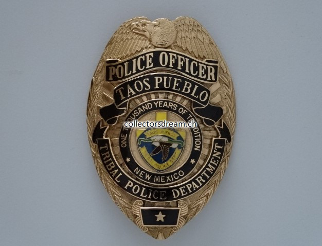 Police Badge Officer Taos Pueblo Tribal Police Dept. State New Mexico