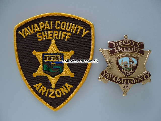 Police Badge Deputy Sheriff Yavapai County State Arizona
