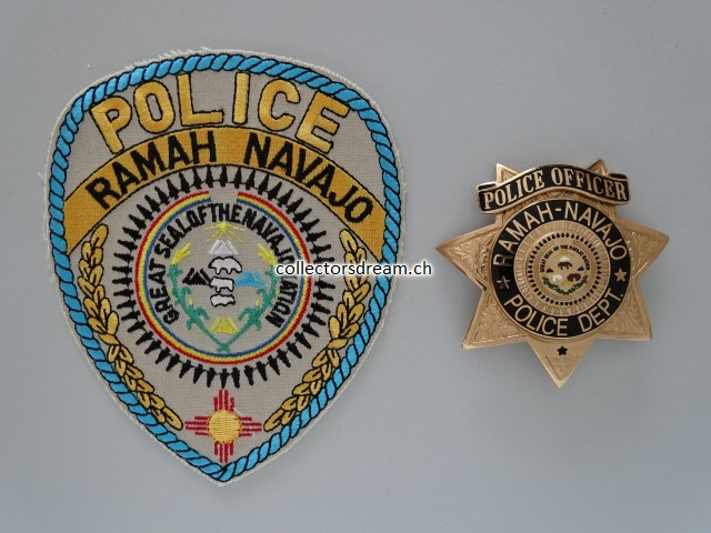 Police Badge Police Officer Ramah-Navajo Nation State New Mexico