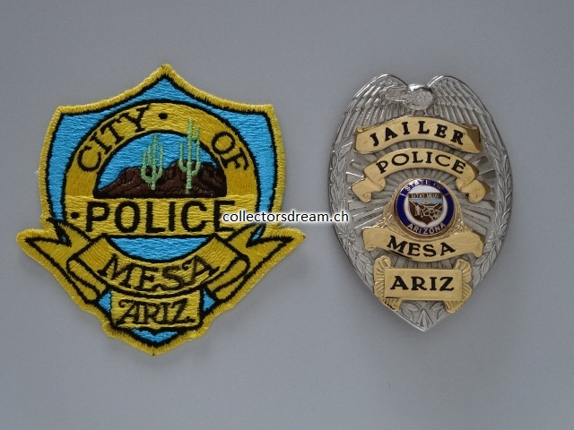 Police Badge Jailer Mesa State Arizona