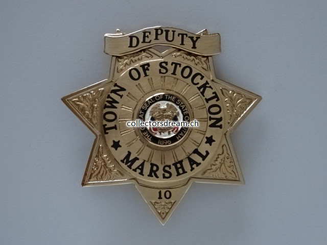 Marshall Badge Deputy Marshal Town of Stockton State Utah