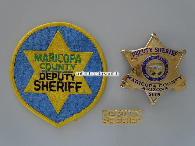 Sheriff Badge Deputy Sheriff Maricopa County State Arizona