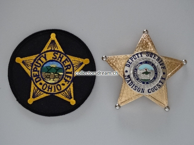 Sheriff Badge Deputy Sheriff Madison County State Ohio