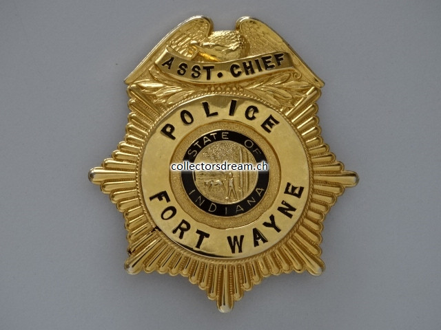 Police Badge Fort Wayne Police State Indiana Asst. Chief
