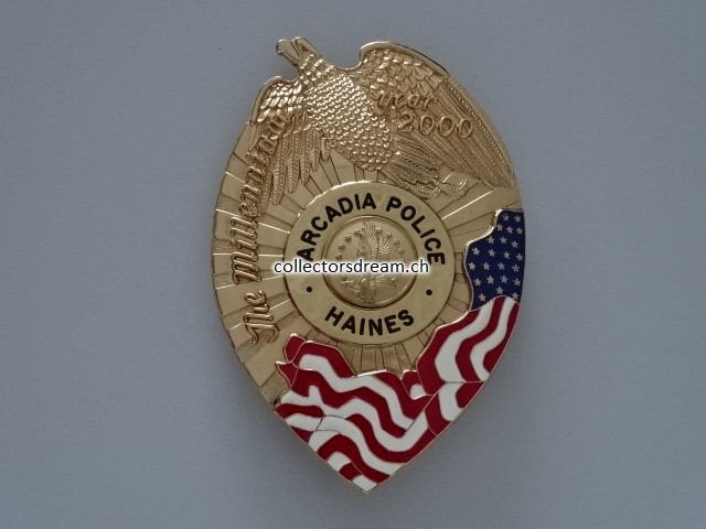 Police Badge Arcadia California Police Millenium Editon 2000