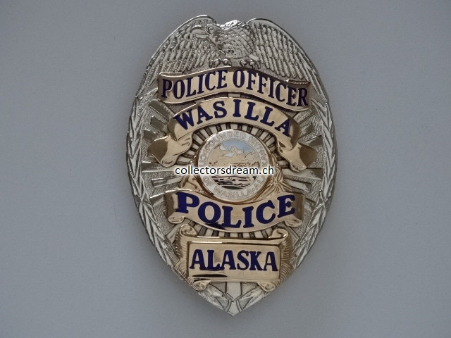 Police Officer Badge Wasilla Police State Alaska
